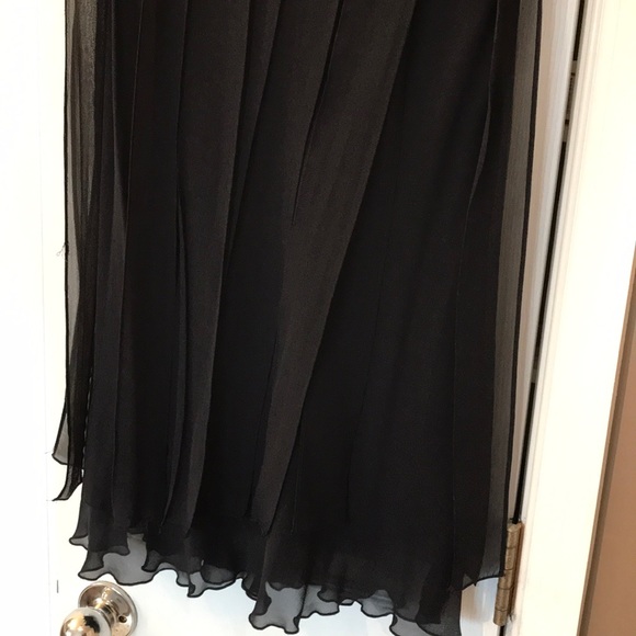 Strapless black fringe cocktail dress - Picture 3 of 6